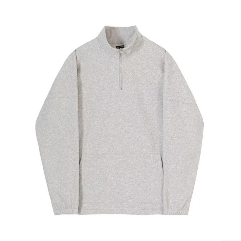 Herren-Sweatshirt, Übergröße, High Street, einfarbig, langärmelig, lässig, locker