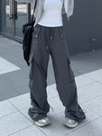 Y2k Cargo Pants Streetwear Straight Trousers With Multiple