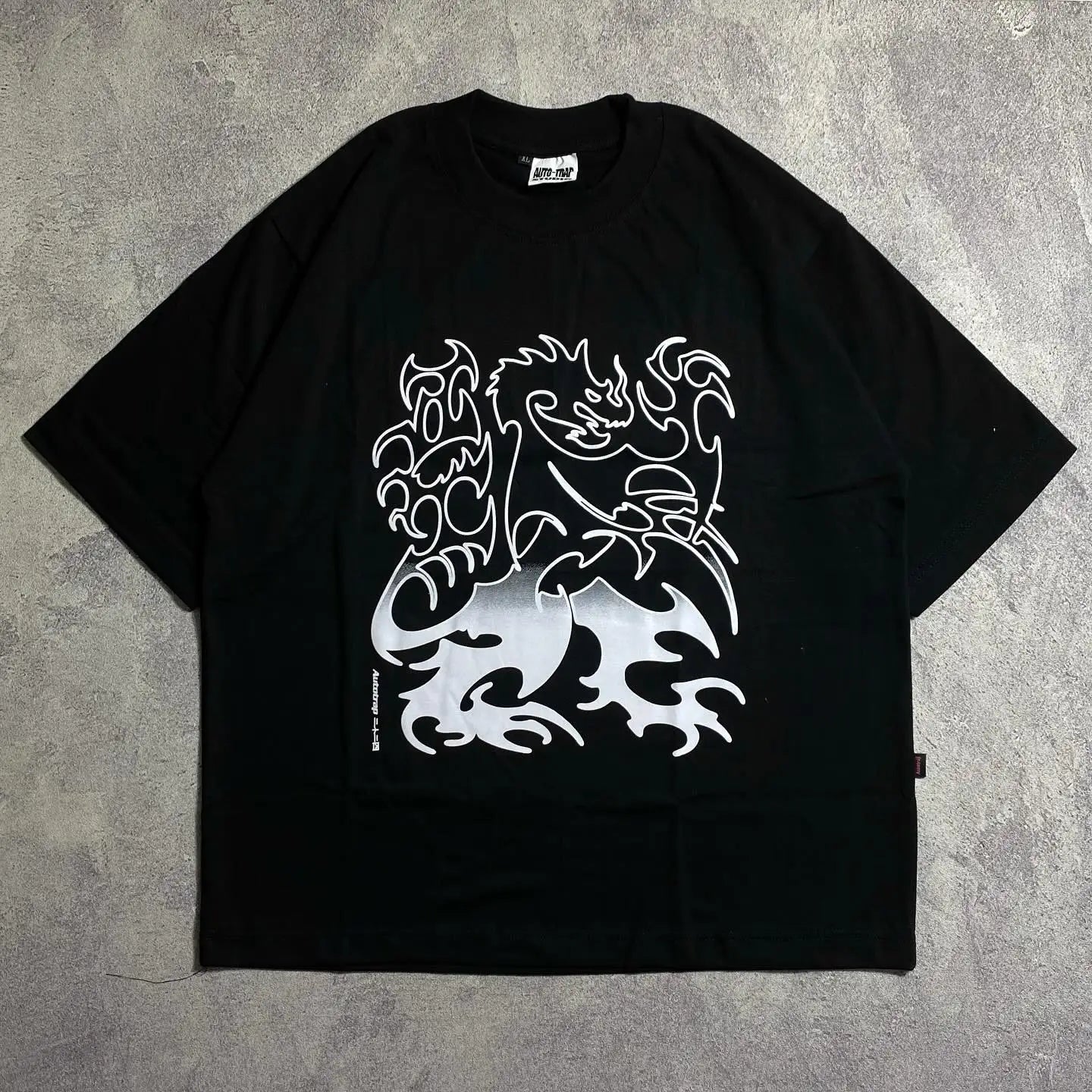 Detailed Dragon Graphic Hip-Hop Men Hoodie