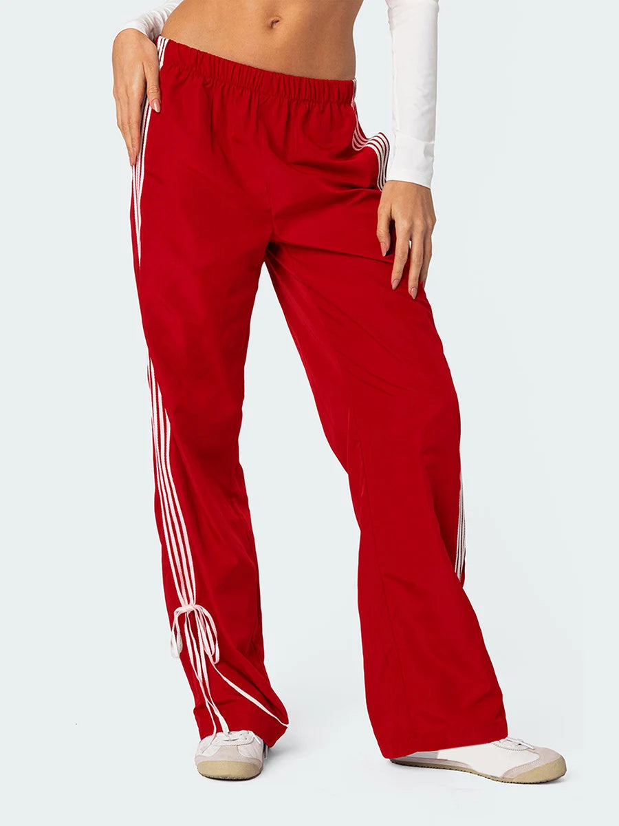 Women’s Loose Striped Sweatpants with Pockets