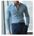 Mens Italian Collar Shirt Wrinkle Free Slim Fit Casual Dress