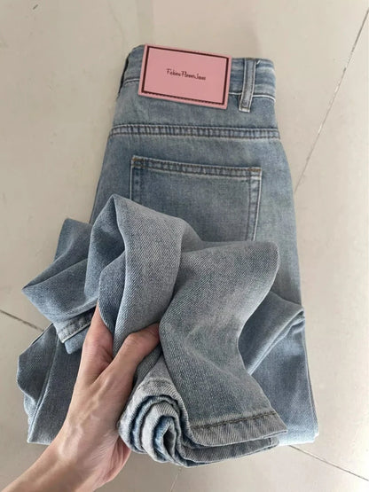 Women’s Baggy Wide Leg Jeans Vintage Low Rise Punk Denim Pants