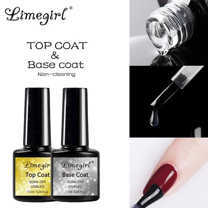 Base And Top Coat No Wipe For Gel Nail Polish Ultra Shiny Top