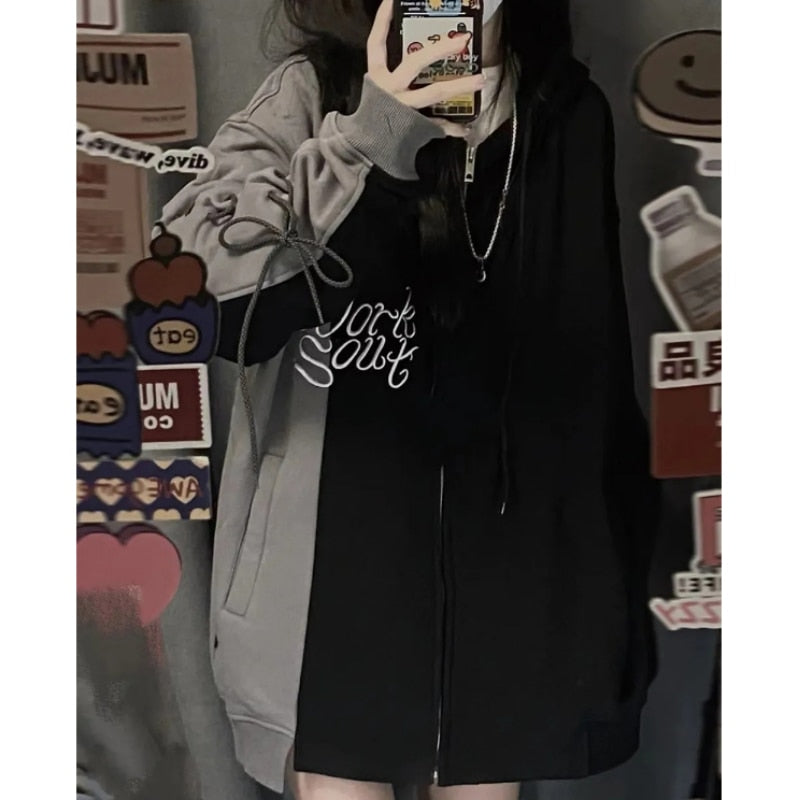 Hoodie Women Streetwear Oversize Drawstring