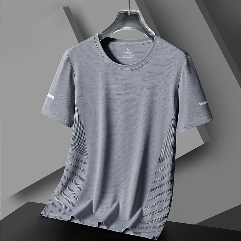 Quick Dry Sport Running T-Shirt Short Sleeves Summer Casual Oversize