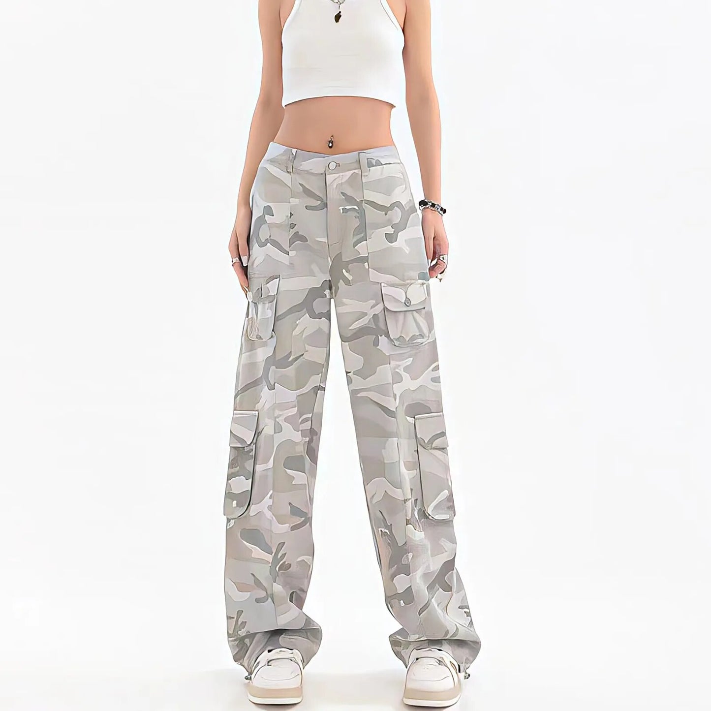 Y2K Vibes: Trendy Women's Baggy Cargo Streetwear Pants