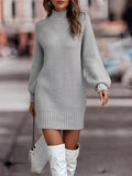 Women Chrismast Pit-stripe Turtleneck Autumn Winter