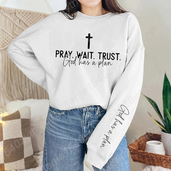 Uplifting Christian Quote Crewneck Sweatshirt Long Sleeve