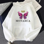 Boyz Monarca Hoodies Rose Graphic Women Casual Fleece Streetwear