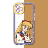 Sailor Moon Girl Soft Silicone Case for iPhone Clear Back Cover