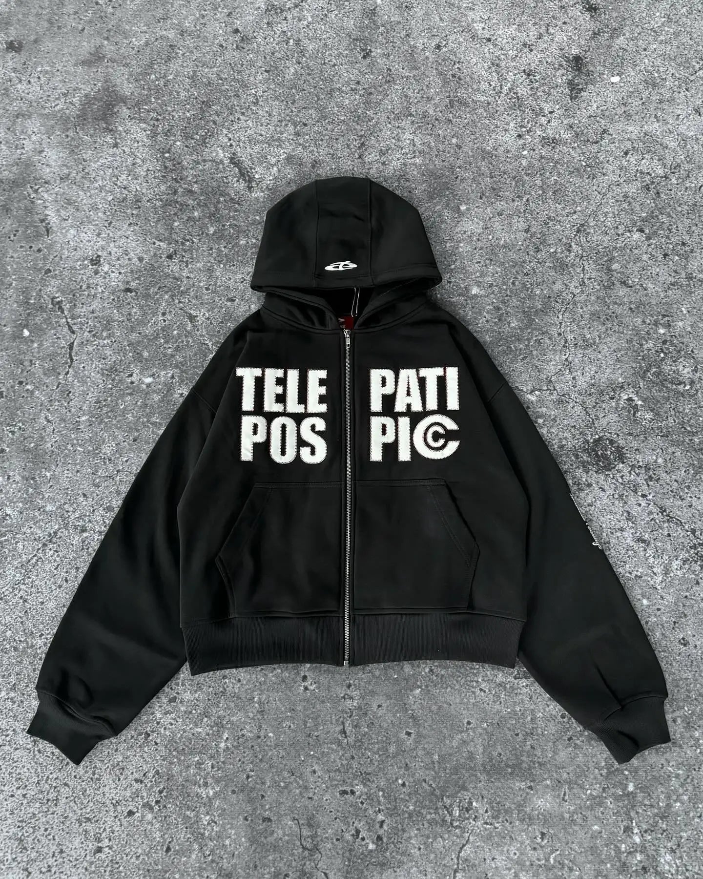 Telepathy Design Graphic Zip-Up Men Hoodie