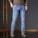 Men's Versatile Straight Fit Elastic Denim Jeans