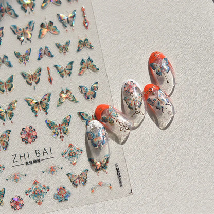 Bronzing Gilded Butterfly Nail Art