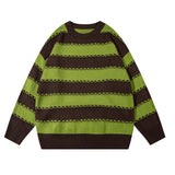 Striped Sweater Oversize Basic Autumn Warm Streetwear