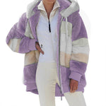 Warm Oversize Teddy Bear Winter Coat - Women's Thick Fleece Faux Fur Jacket