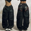 Y2K Baggy Jeans Unisex Embroidered Hip Hop Wide Leg Streetwear