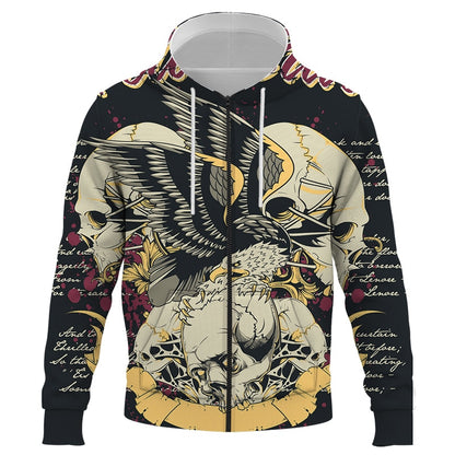 Neue Terror Skull 3D-Druck Hoodies Hip Hop Harajuku Mode für Männer