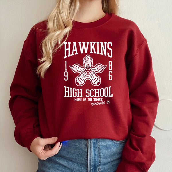 Eleven’s Hawkins School Demogorgon Sweatshirt Stranger Hoodie