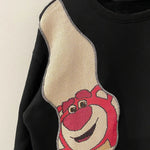 New Autumn and Winter Plush Hoodies Cartoon Pattern Casual All-match Lady