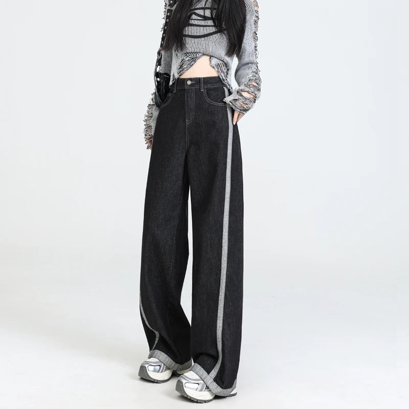 Women's Y2K Grunge Baggy Patchwork Denim Pants