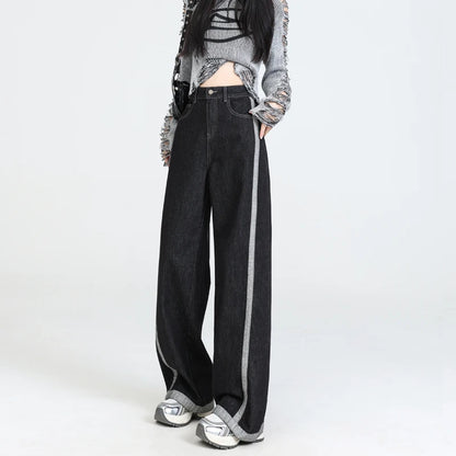 Women's Y2K Grunge Baggy Patchwork Denim Pants