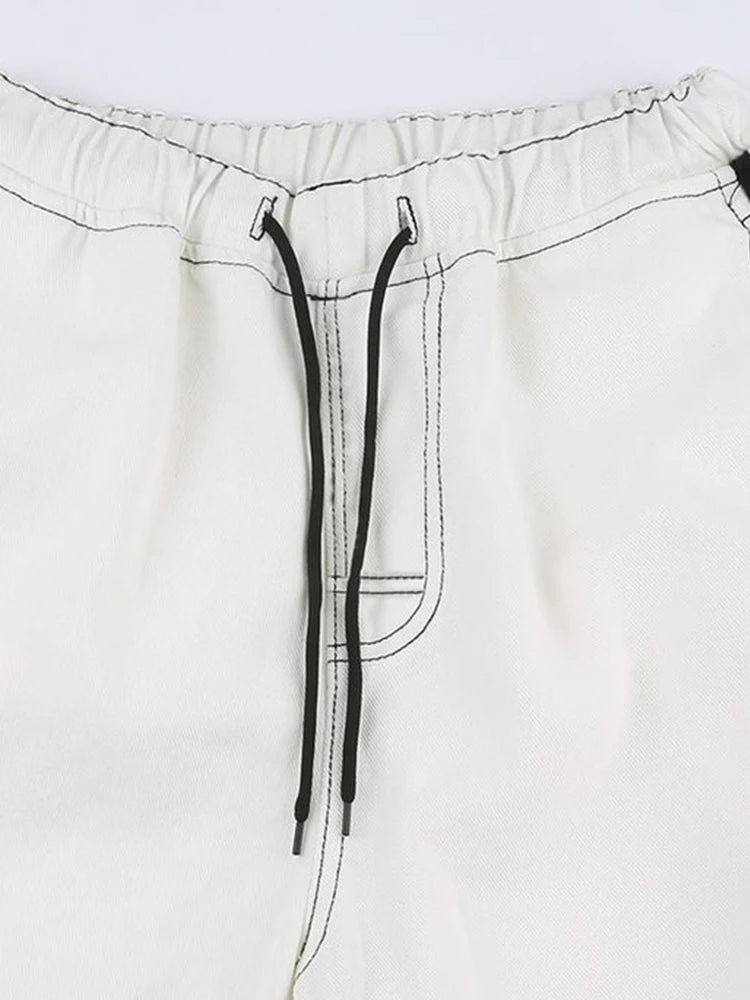 2024 Neue gestreifte Jogginghose mit weitem Bein für Damen