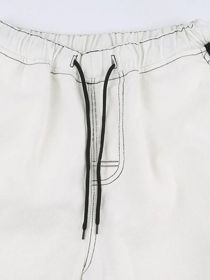 2024 Neue gestreifte Jogginghose mit weitem Bein für Damen