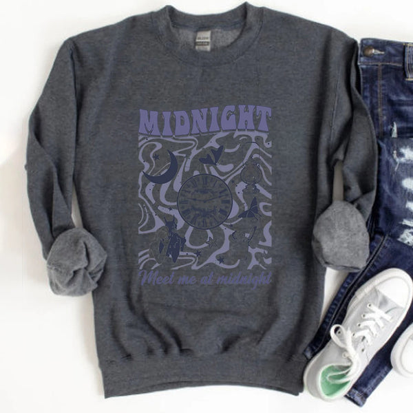Sleepless Nights Crewneck Taylor Midnights ‘Meet Me at Midnight’ Hoodie for Fans