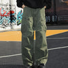 Mens Big Pocket Cargo Pants Wide Leg Baggy Workwear Hip Hop Style