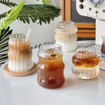 200-530ml Transparent Hitzebeständigem Glas Tasse Glas Latte Becher Tee Saft 