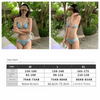 Tie Dye Bikini Cutout Design Halter Neck Split Swimsuit Women