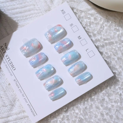 Water Lilies Monet Oil Painting Style Retro Press on Nails