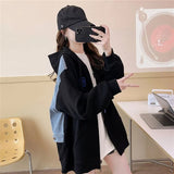 With Zipper Full Zip Up Tops Hoodies Coat Female Clothes Hooded Sweatshirts