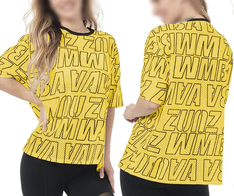 Summer Fitness Tshirt - Loose Dance/Yoga Quick Dry Top