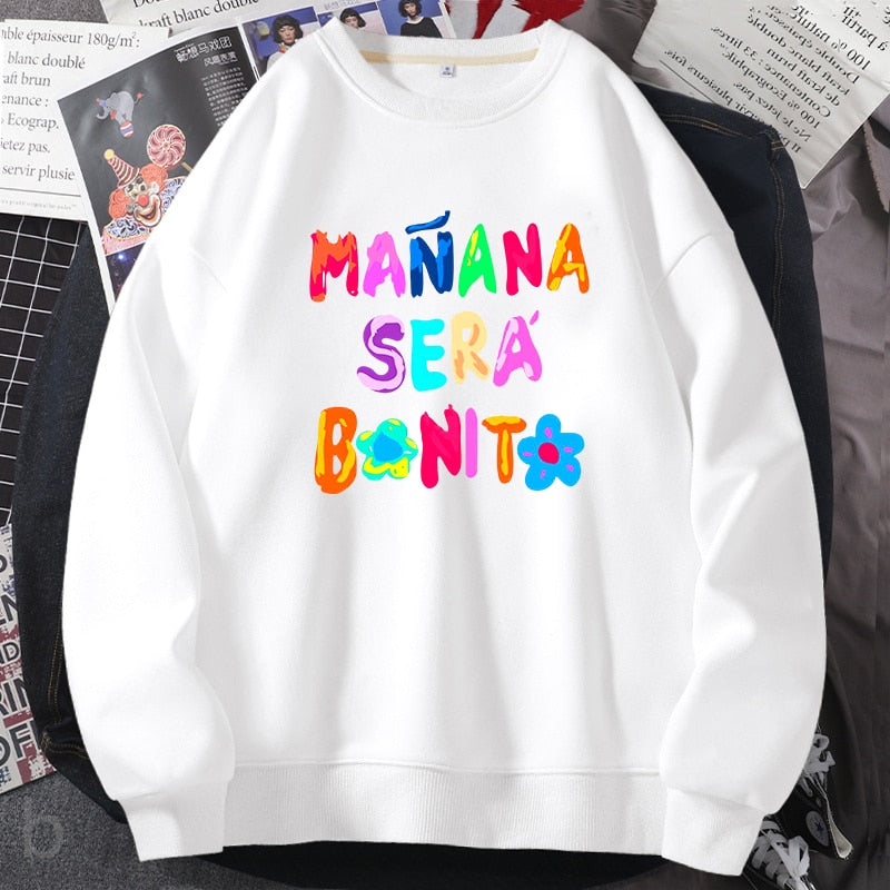 Crewneck Sweatshirt Graphic Manana Sera Bonito Pullover