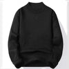 Mens Fleece Lined Mock Neck Sweater Thick Warm Knit Pullover