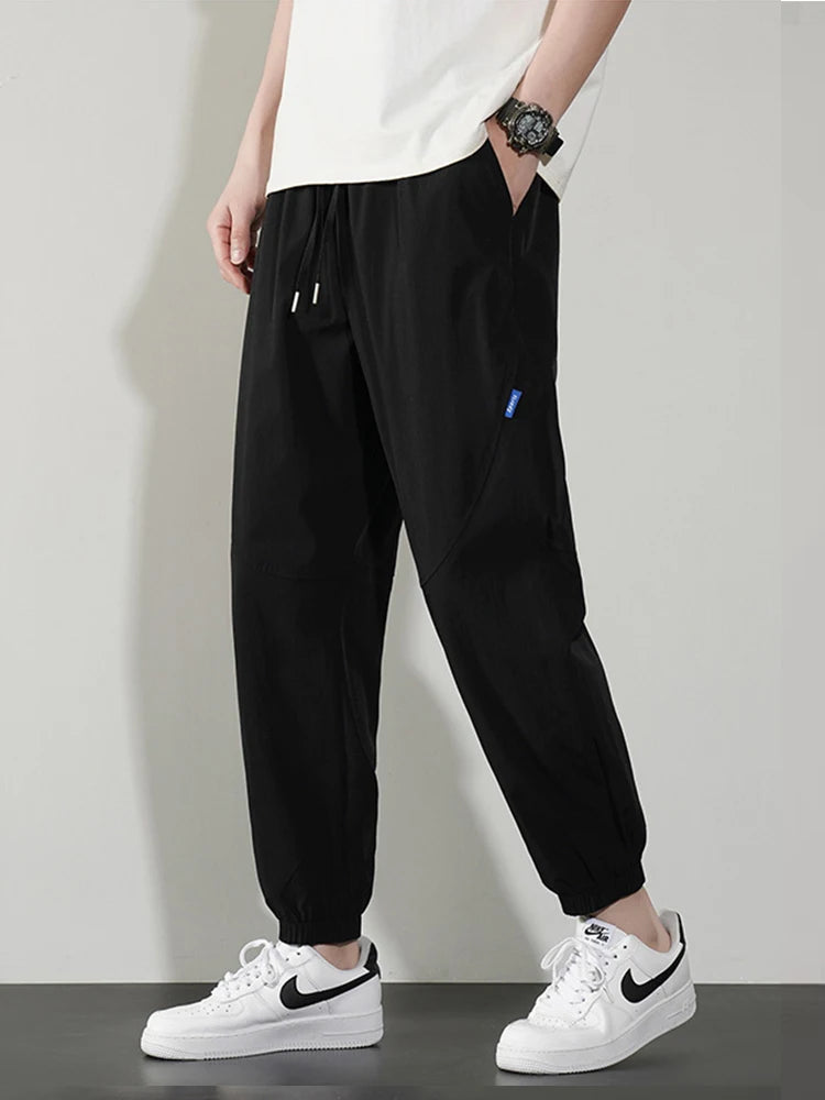 2024 Joggers Eis Seide Jogginghose Sportswear Atmungs Kühlen Kordelzug Casual Track