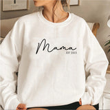 Schickes, personalisiertes Mama-Sweatshirt mit stilvollem Komfort für den Muttertag und frischgebackene Mütter