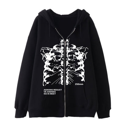 Damen Vintage Gothic Streetwear Hoodies Harajuku Y2k