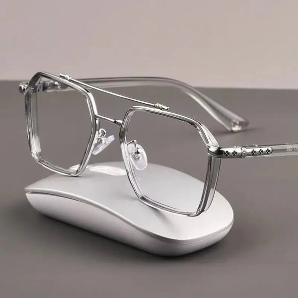Men's Trendy Anti-Blue Light Glasses No Degree Goggles