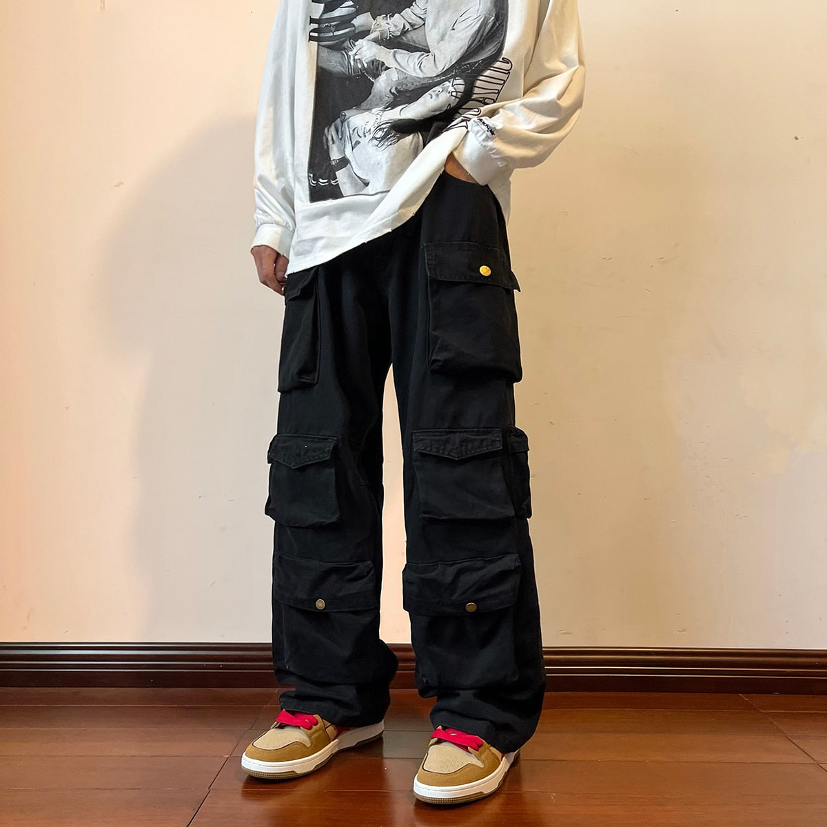 Cargo Pants Multi-pockets  Pant Harajuku Men Streetwear Casual Hip-hop