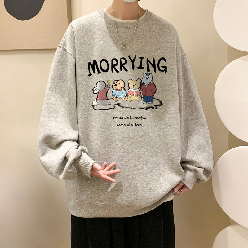 Men Hoodies Oversize For Casual Wear Funny Anime