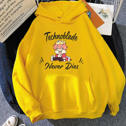 Technoblade Never Dies Hoodie – Dream SMP Retro Unisex Sweatshirt