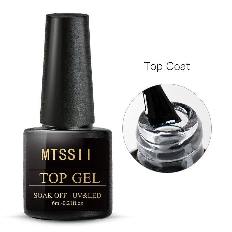 6ml Nail Polish Top Coat UV Gel Nail Polish No Wipe Top