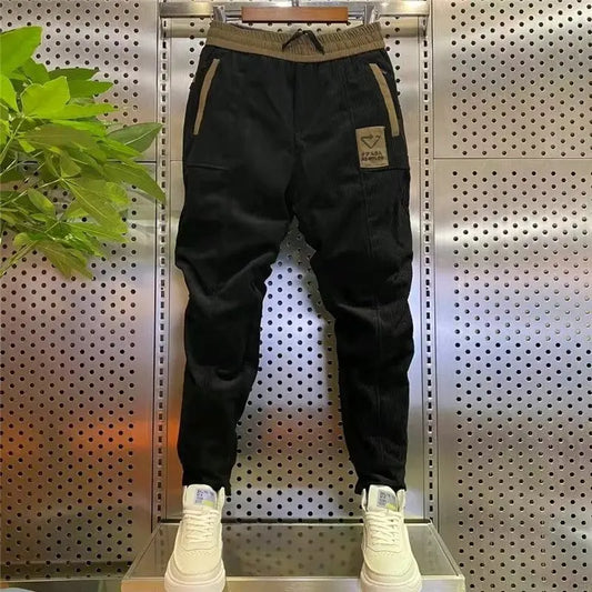 Corduroy Autumn Winter Streetwear Casual Fleece Harem Pants