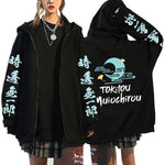 Anime Demon Slayer Tokito Muichiro Hoodies Übergroße Langarmpullover