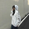 Womens Oversized Hoodie Fleece Lined Letter Print 3D Graphic Fall