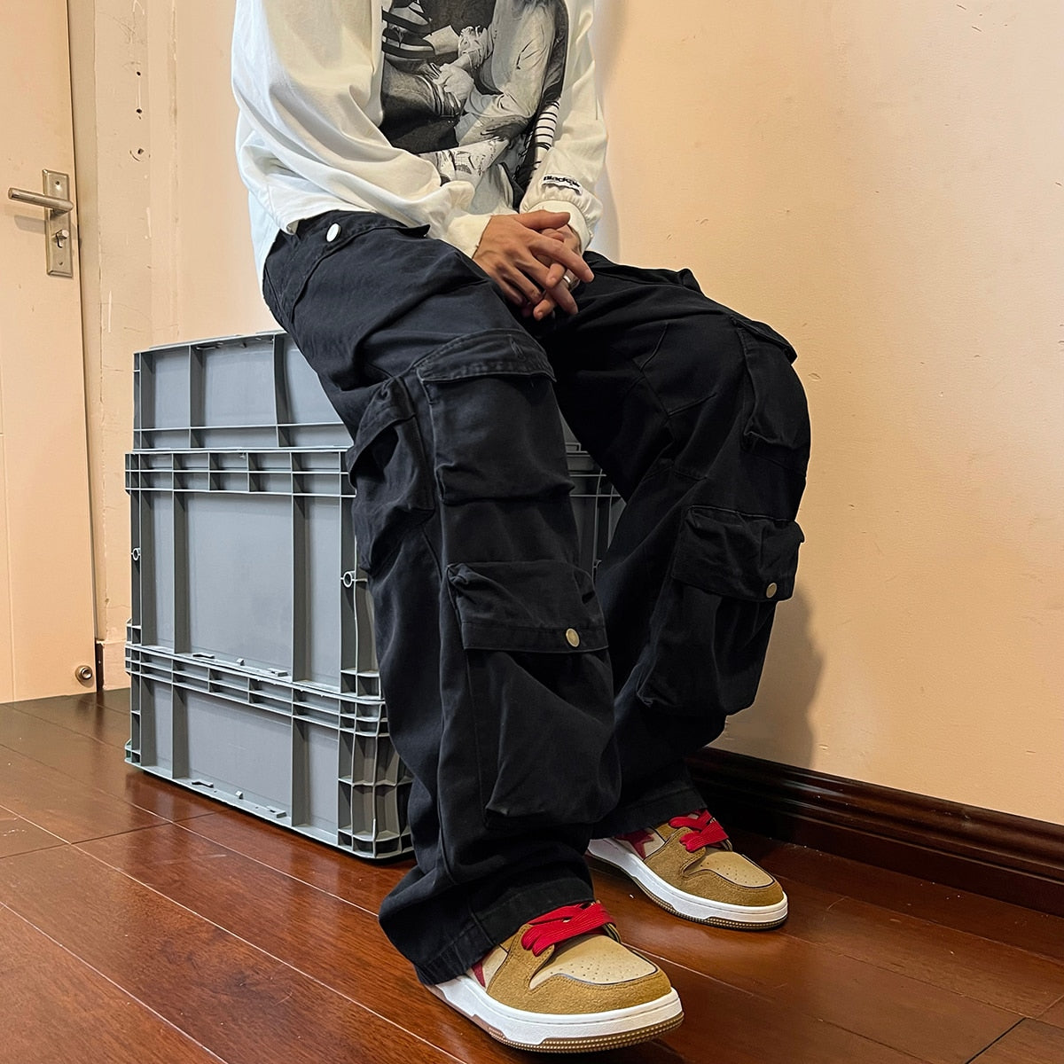 Cargo Pants Multi-pockets  Pant Harajuku Men Streetwear Casual Hip-hop