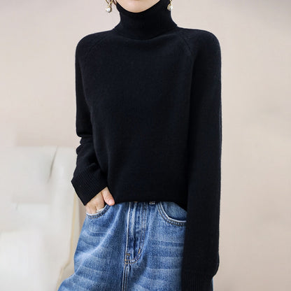 Sweater Turtleneck Cashmere Pullovers Long Sleeve Casual Basic Femme Sweater - xinnzy