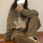 Sweatshirt Hoody Strickjacke Jacke übergroße Hoodies Frauen Reißverschluss Mäntel Koreanisch